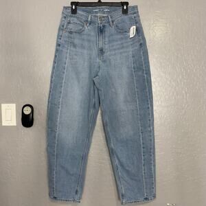 Old Navy High-Waisted Barrel Ankle Jeans, 12 Tall, 804461
